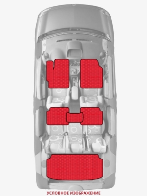 ЭВА коврики «Queen Lux» комплект для Daihatsu Move (L175, L185)